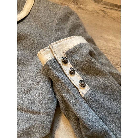 Chelsea & Theodore Grey Wool Blend Blazer Jacket Sz 2 - Picture 2 of 10